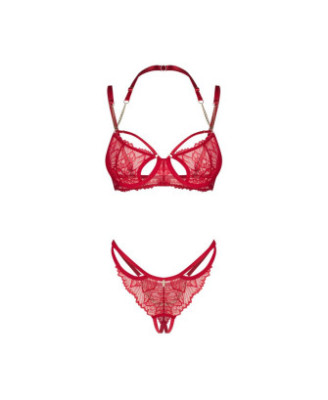 Matildea ensemble lingerie ouvert rouge